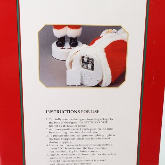 Vintage Motion-ettes Santa Claus Animated Christmas Figure Musical Animated - Picture 11 of 11